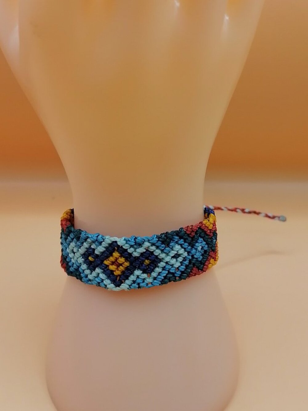 Geometric Hand-Woven Macrame Friendship Bracelet